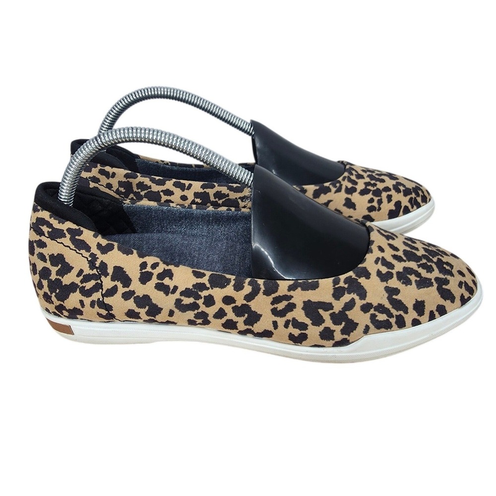 Dr Scholls Ballet Flats Womens 9.5 M Brown Leopard Comfort Shoes Rise Shine